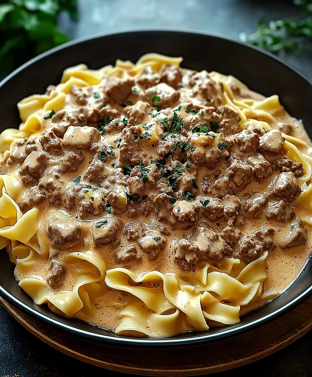 Easy Ground Beef Stroganoff