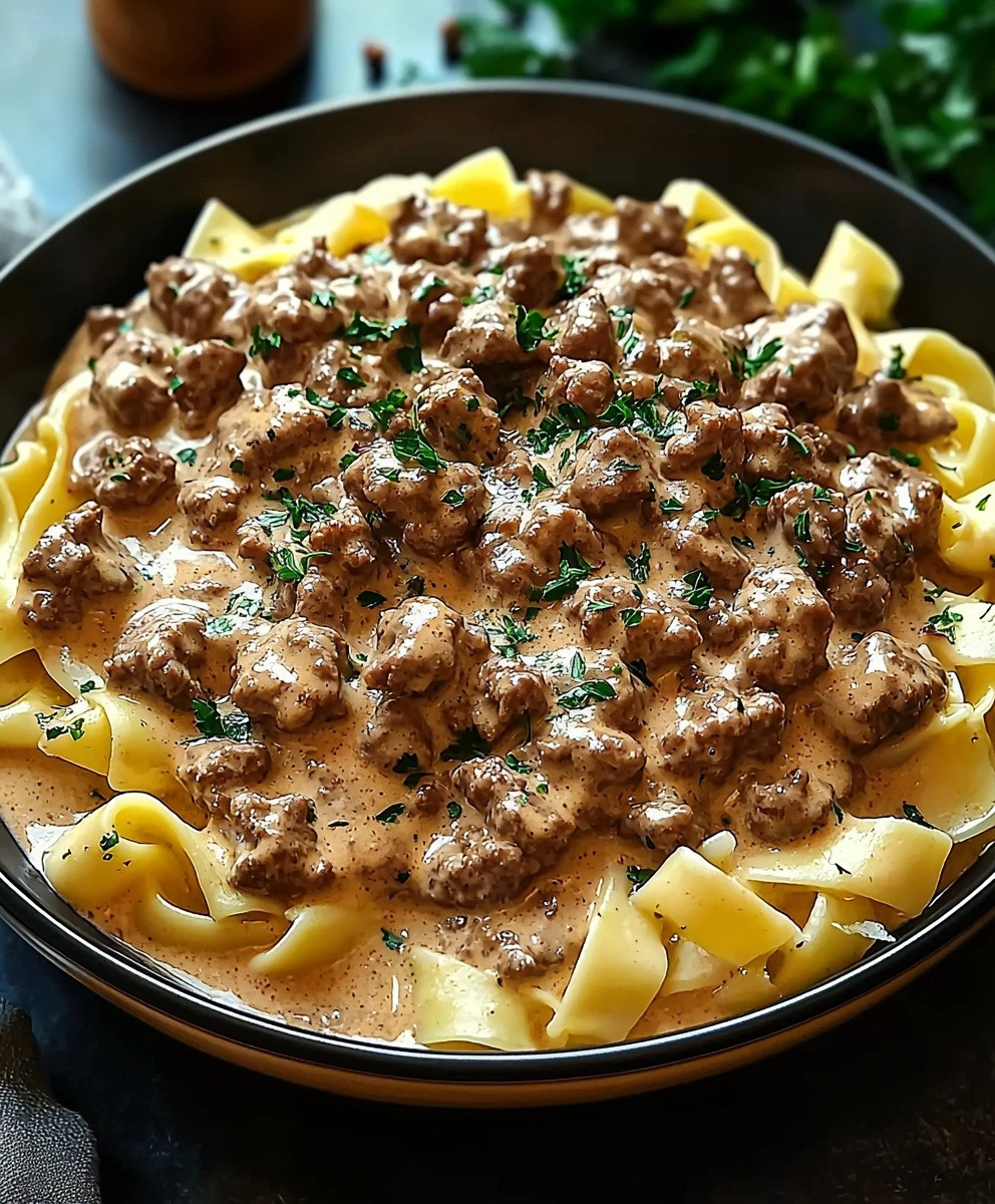 Easy Ground Beef Stroganoff