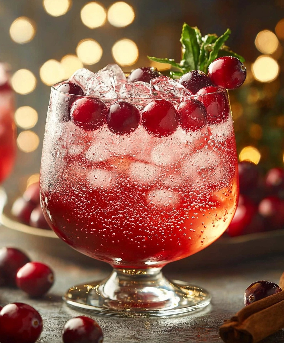 Sparkling vodka cranberry cocktail