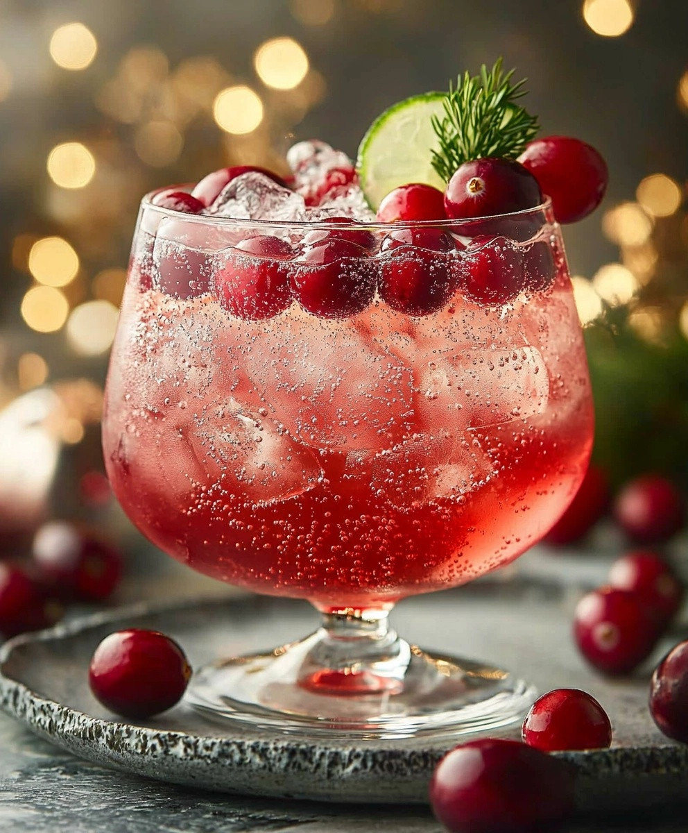 Sparkling vodka cranberry cocktail