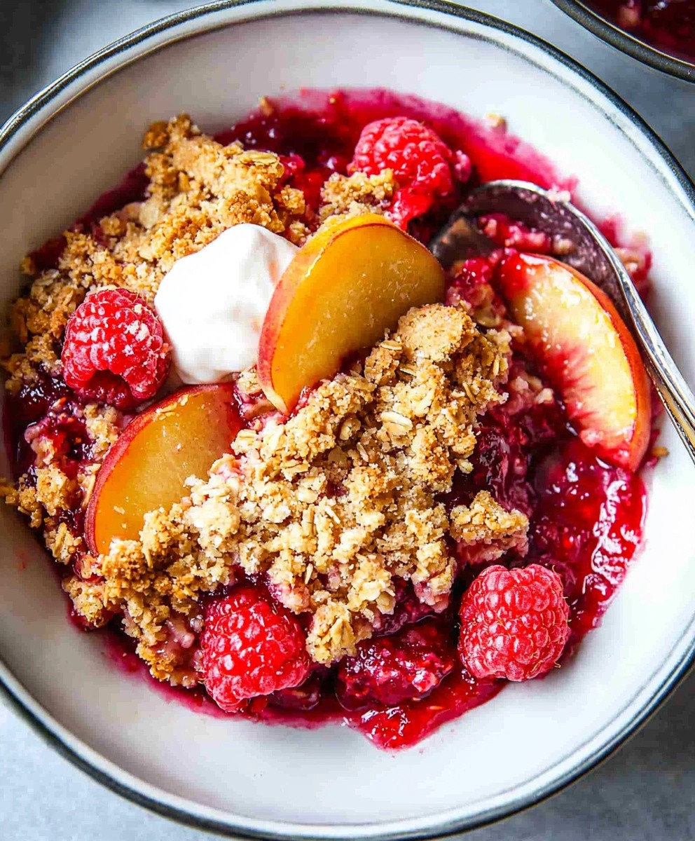 Raspberry Peach Crumble