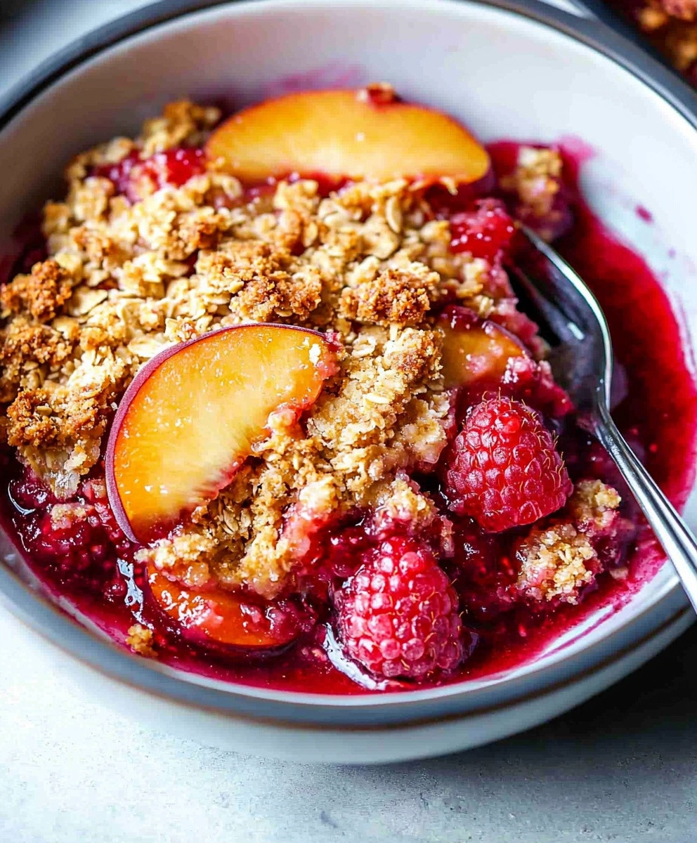 Raspberry Peach Crumble