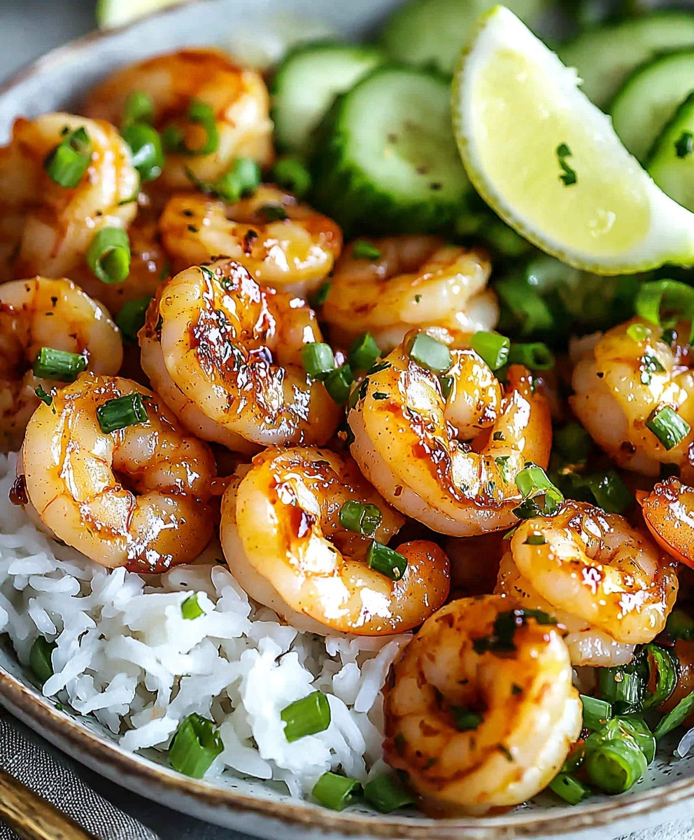 Honey Sriracha Shrimp Dish
