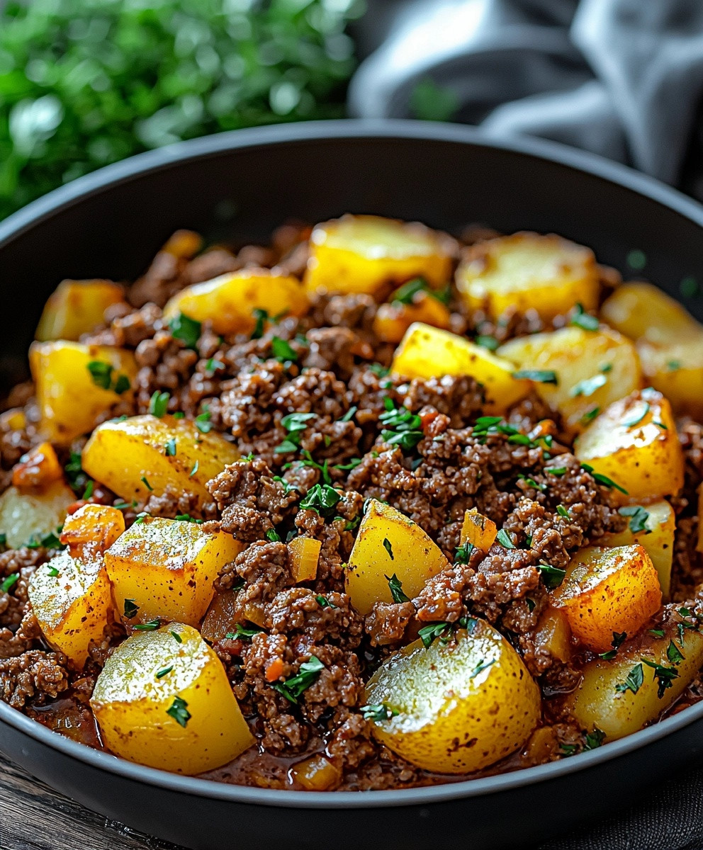 Ground Beef and Potatoes Dish