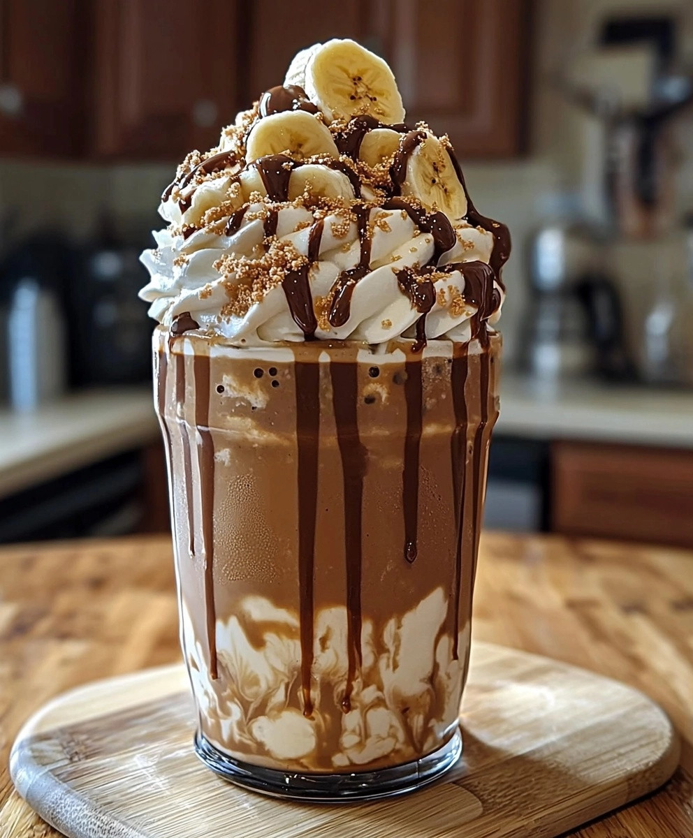 Creamy Banana Caramel Frappuccino