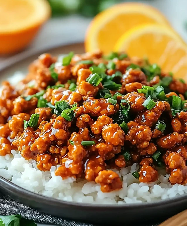 Easy Orange Ground Chicken