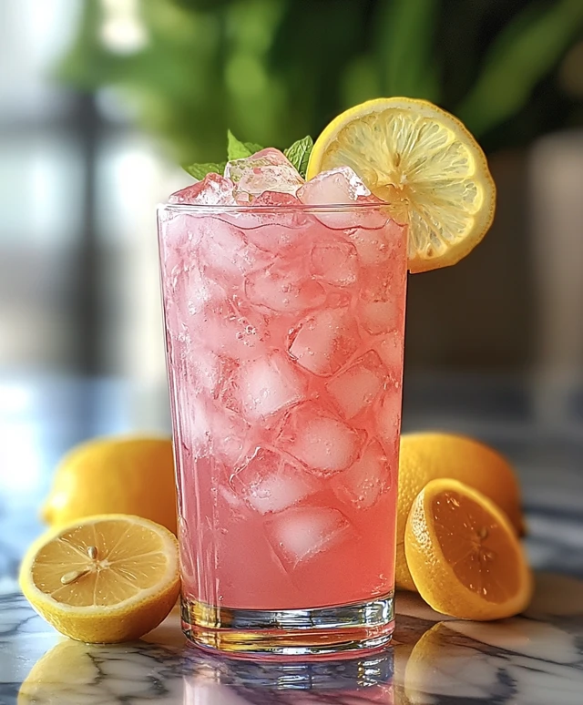 Pink Lemonade Cocktail Drink