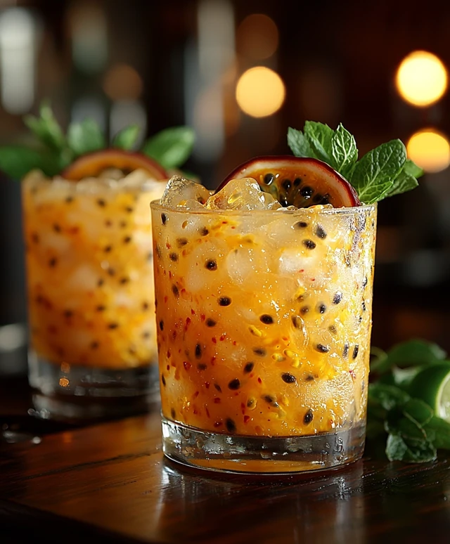 Passion Fruit Hurricane Cocktail