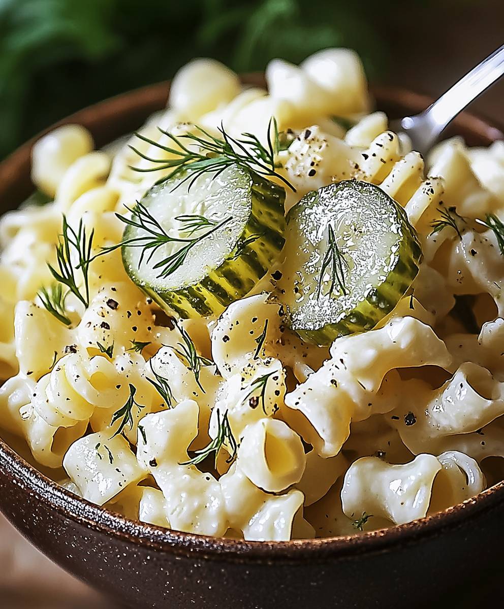 Dill Pickle Pasta Salad