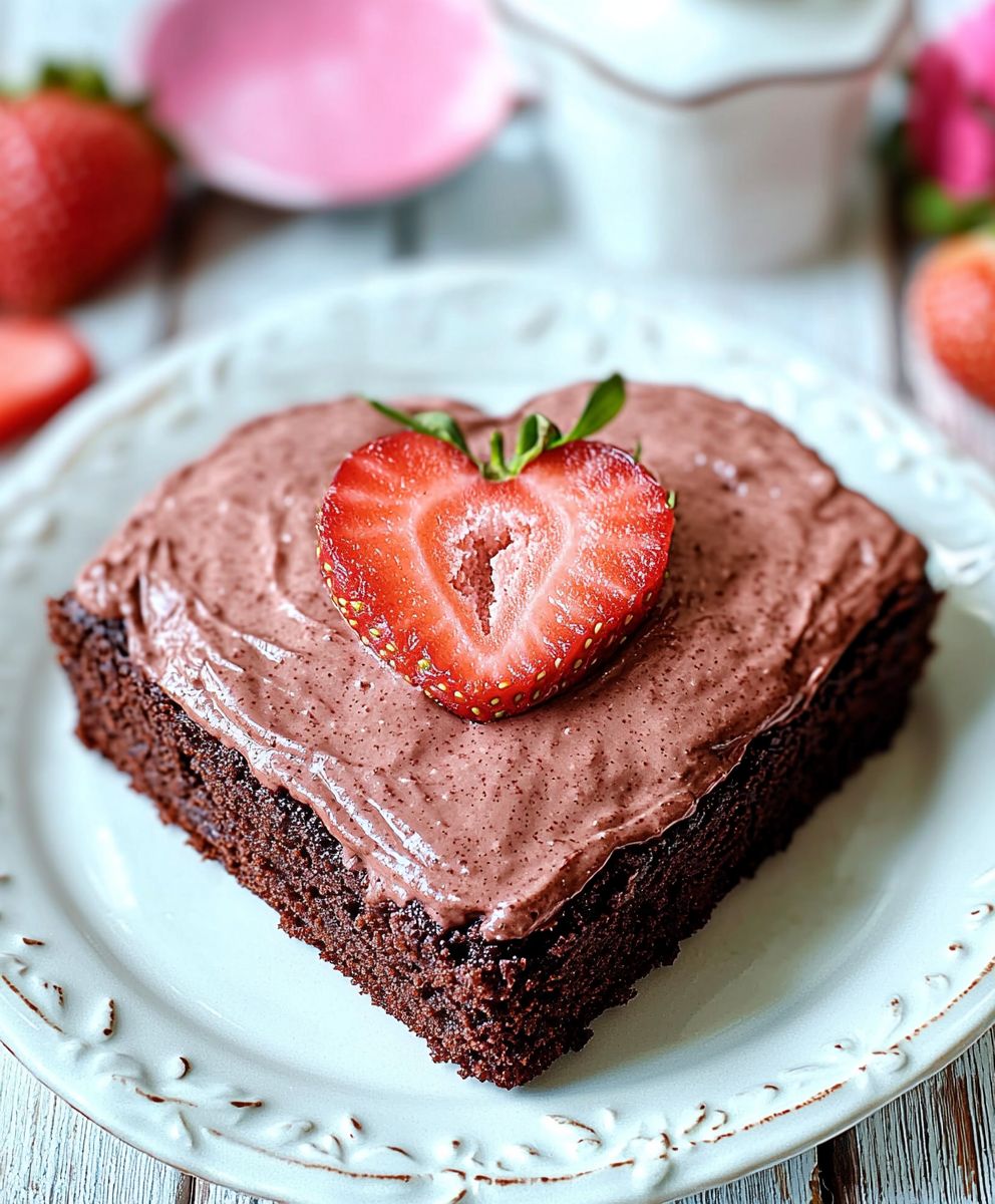 Strawberry Sweetheart Brownies