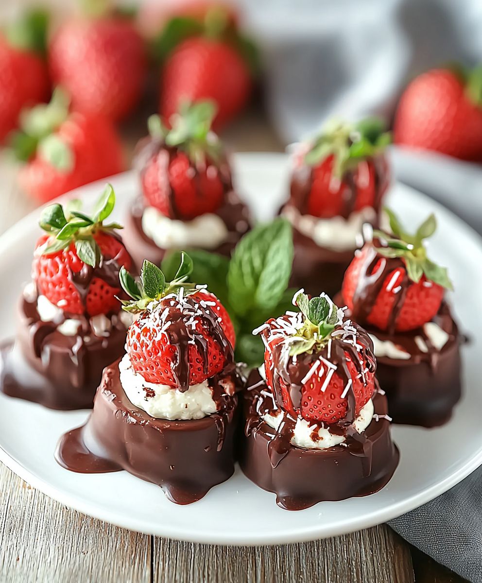 Chocolate Cheesecake Strawberries