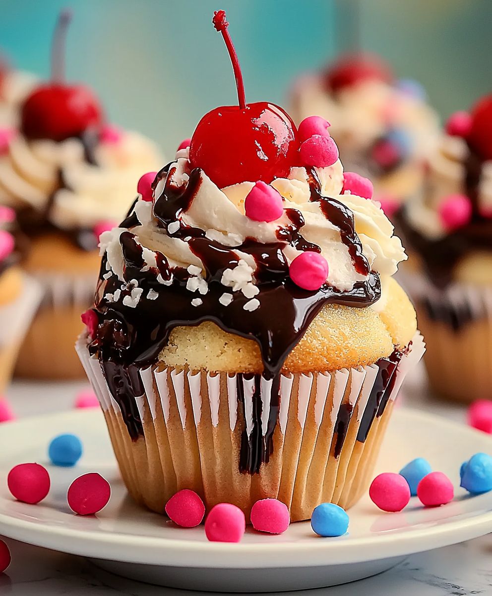 Ice Cream Sundae Cupcakes