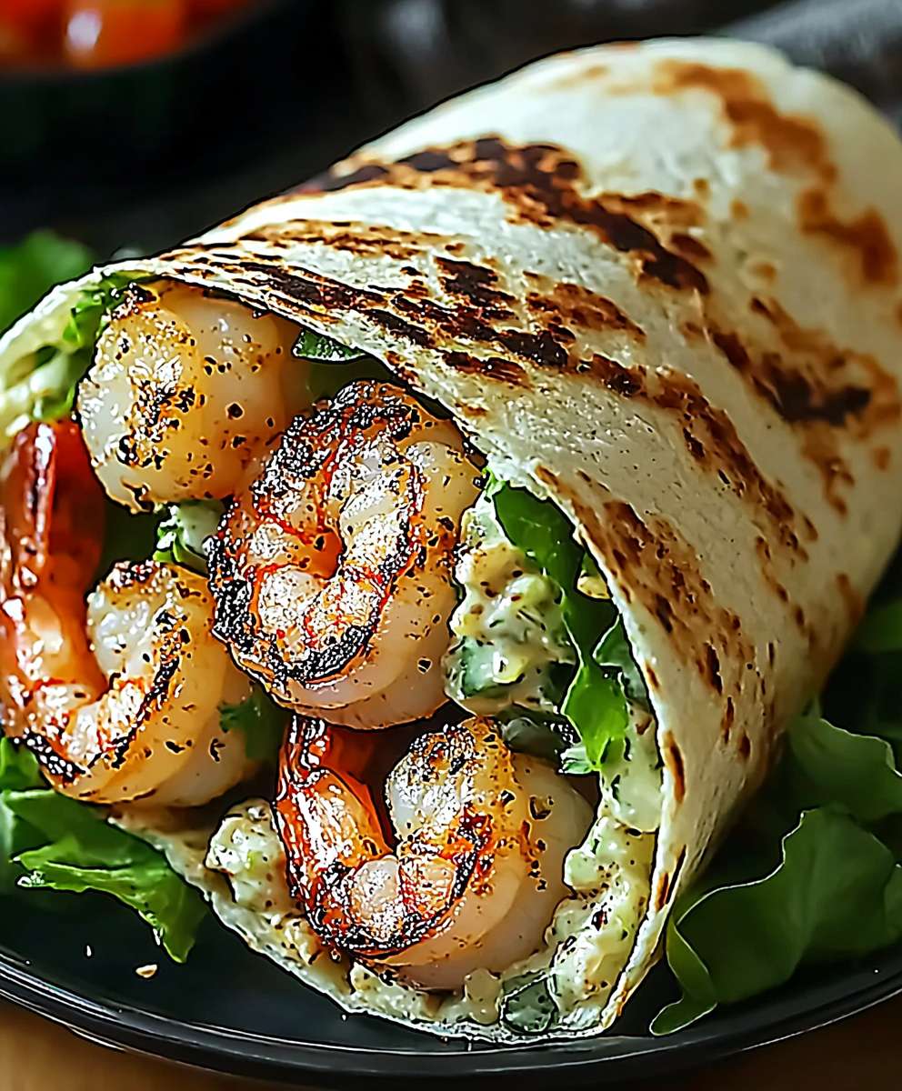Shrimp Caesar Wraps