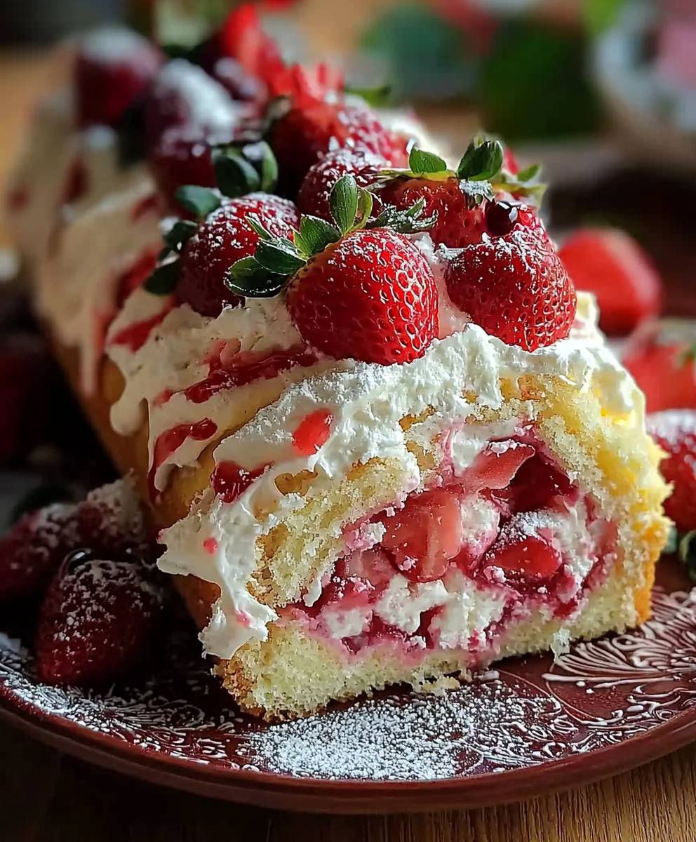 Strawberry Cake Roll