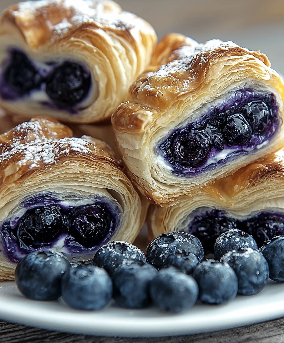 Blueberry cream cheese pastry