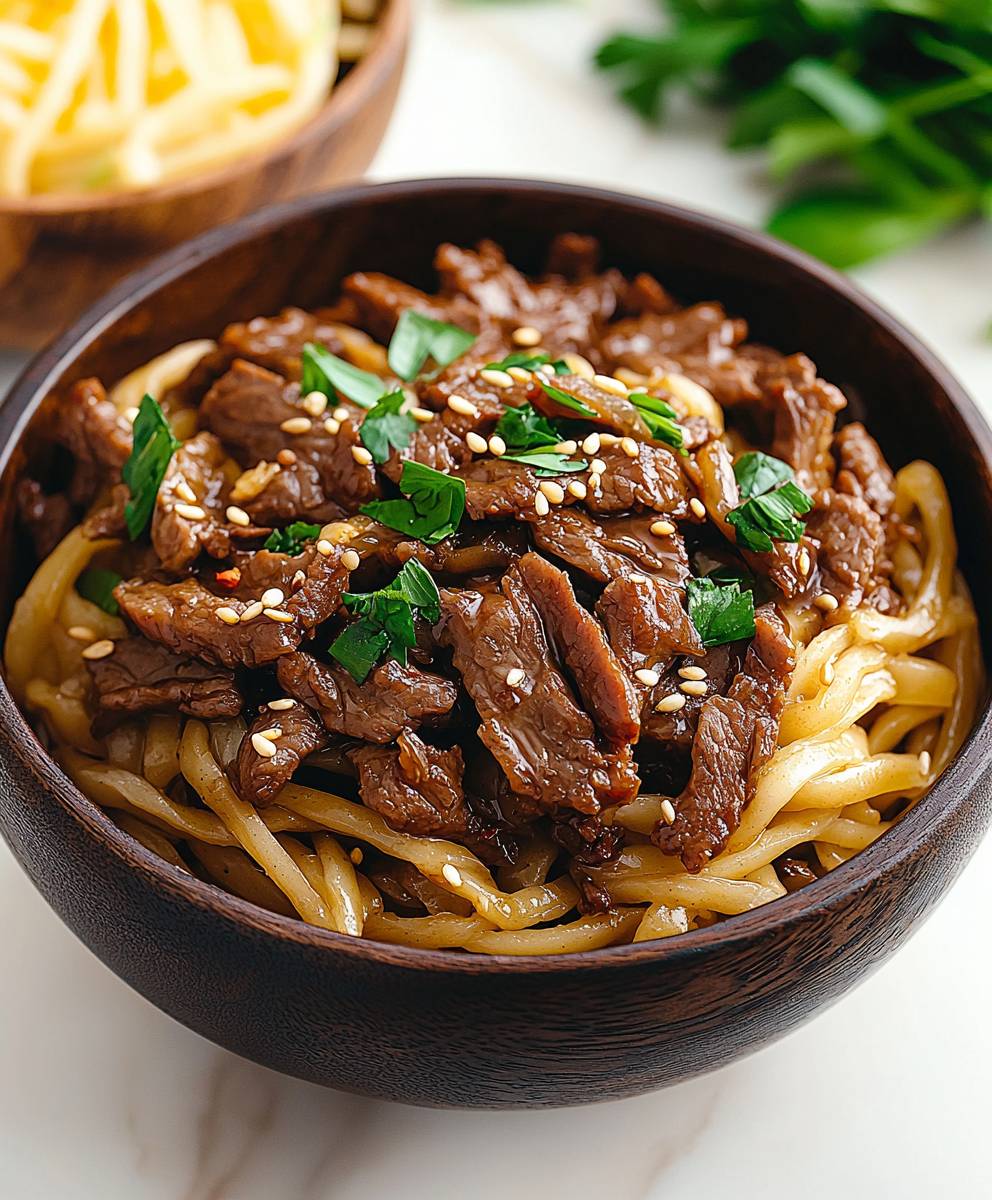 Mongolian Beef Noodles