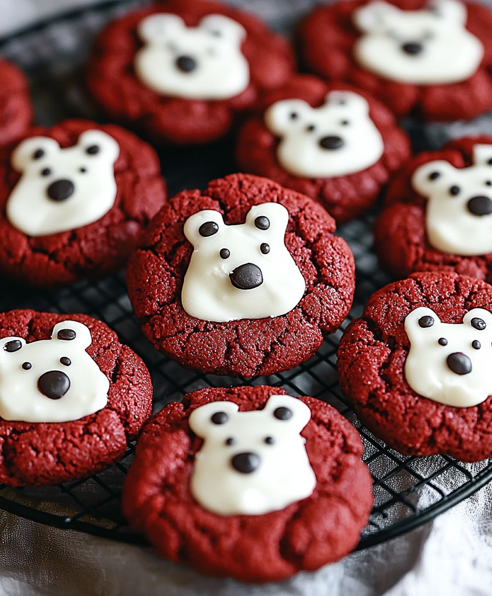 Red Velvet Bear Cookies