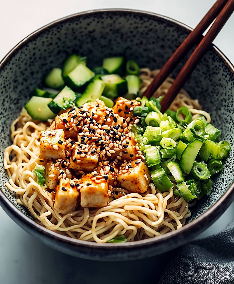 Sesame noodle bowls