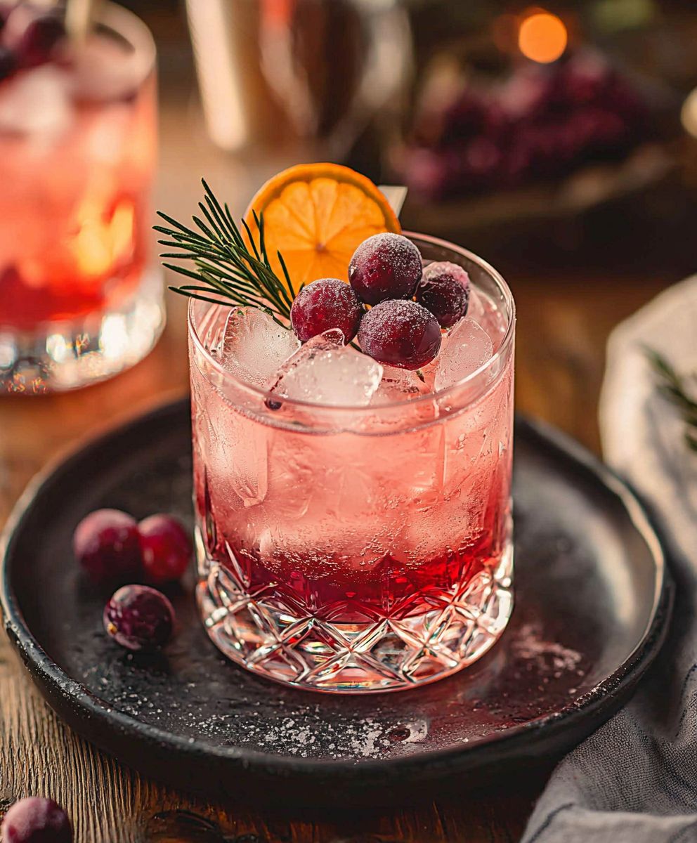 Cranberry Gin Fizz Cocktail
