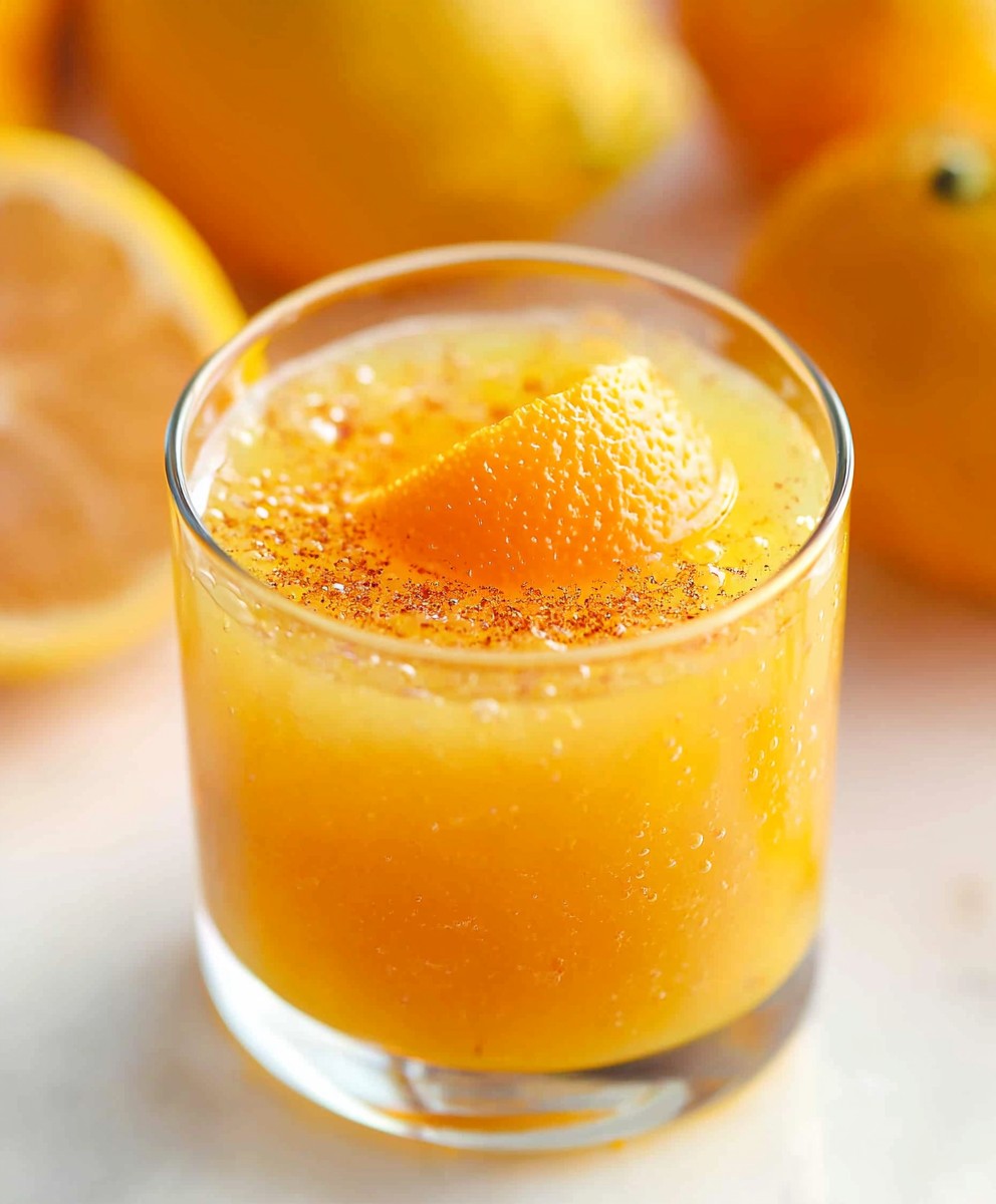 Orange lemon ginger shot
