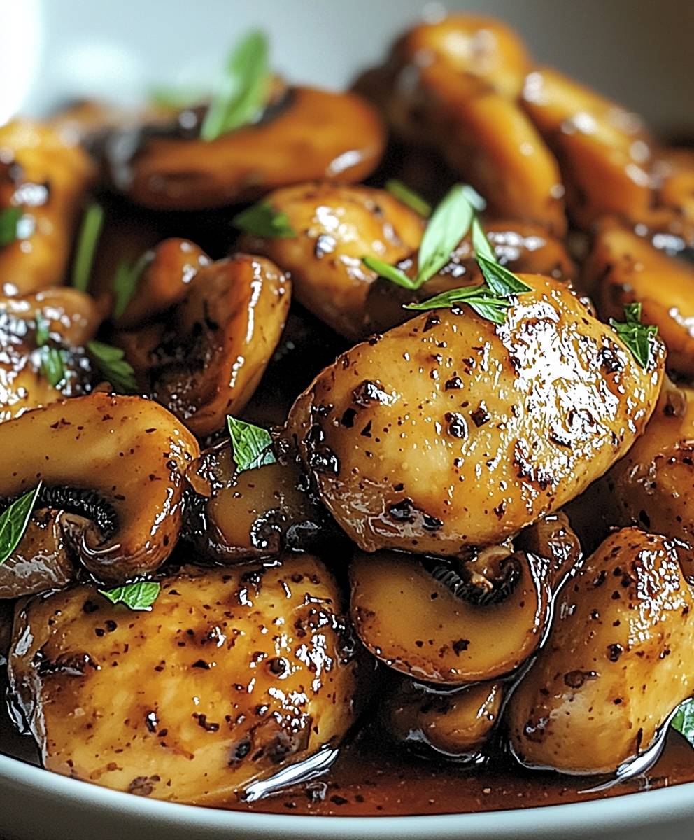 Black Pepper Chicken Mushrooms