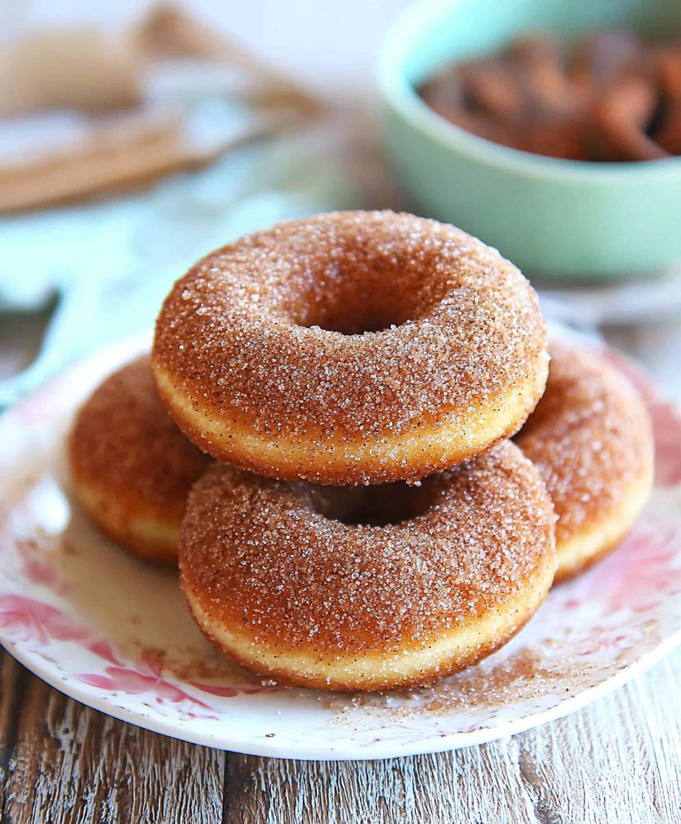 Vegan cinnamon donuts