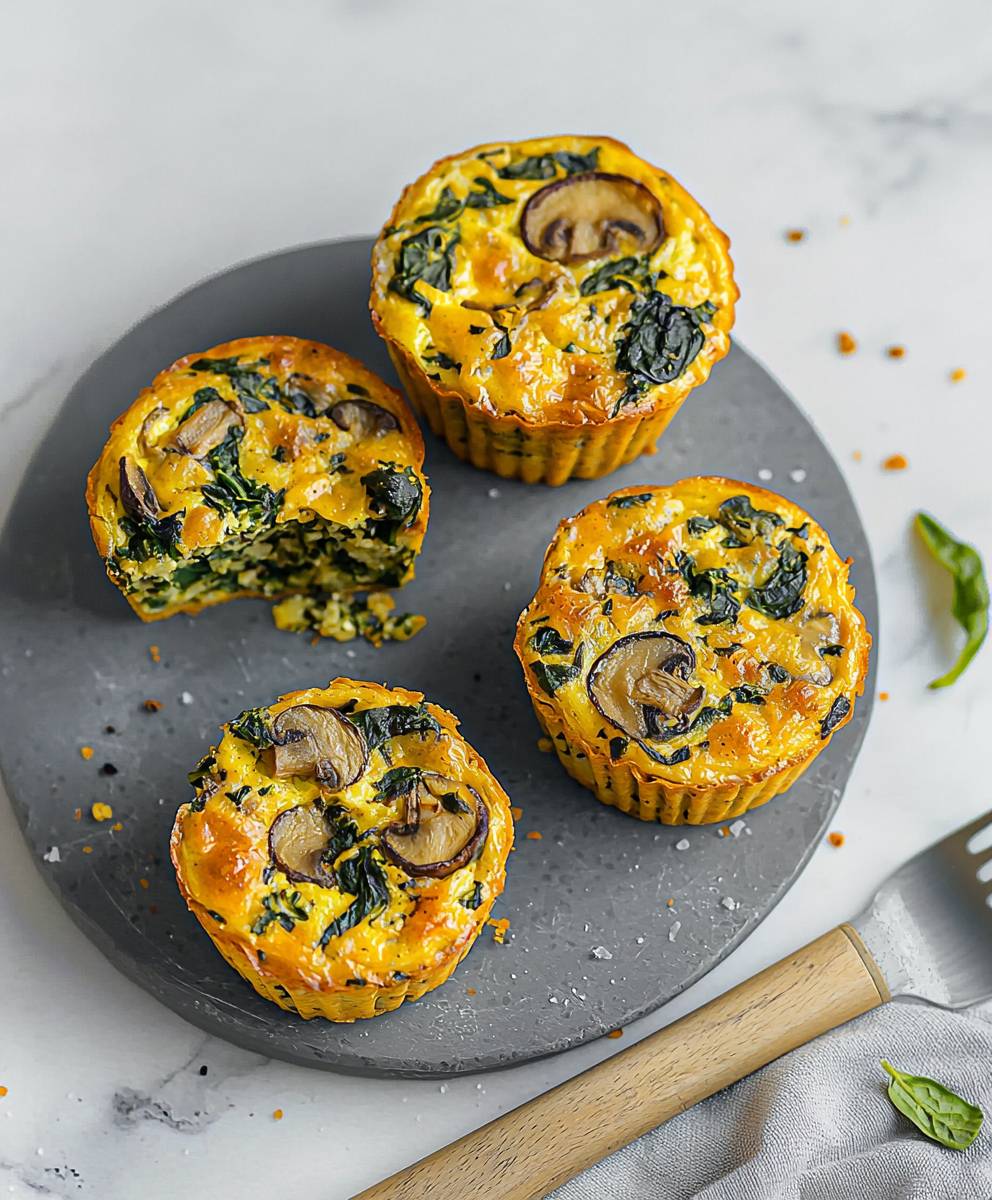 Vegan Spinach Mushroom Quiche