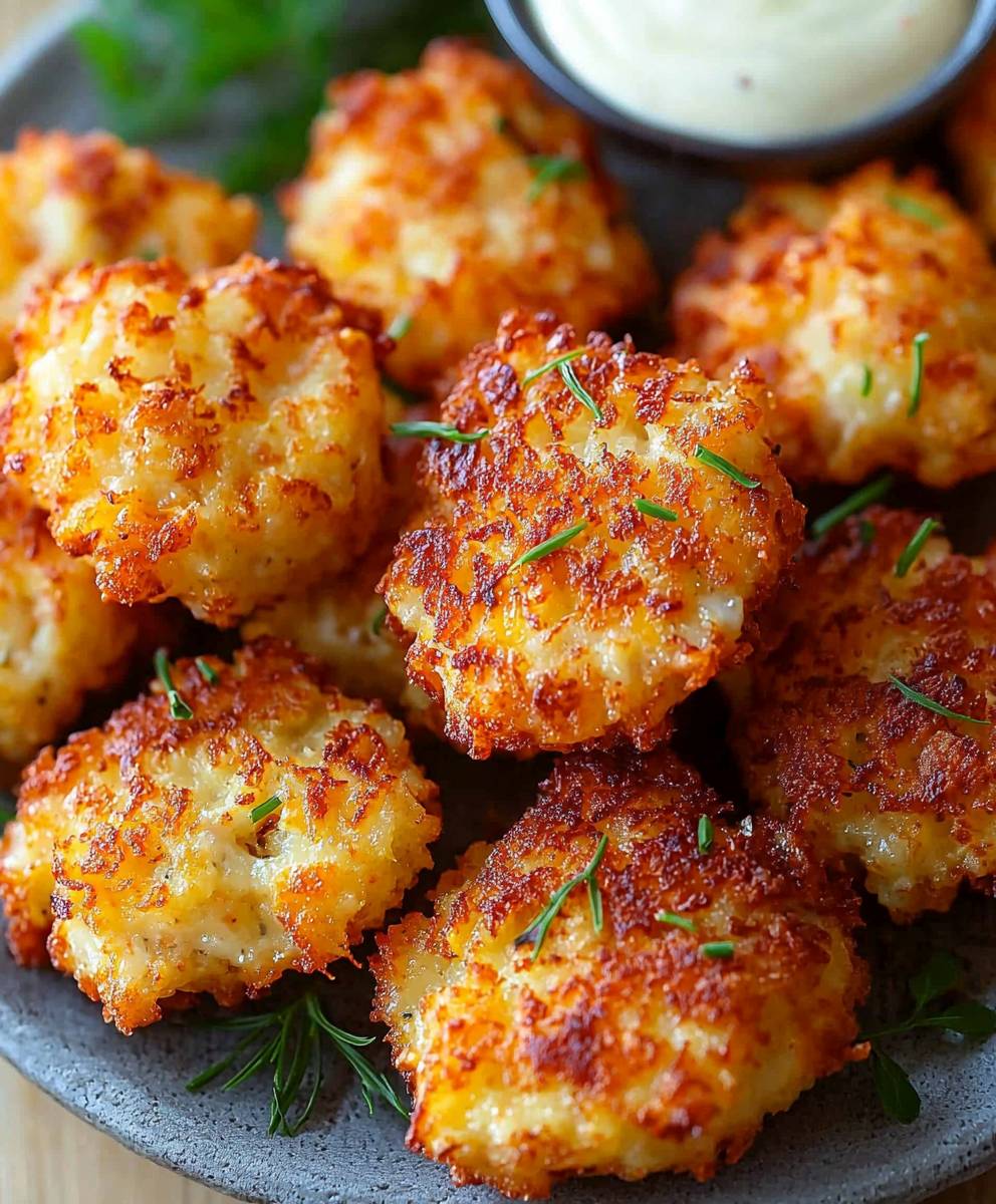 Cheesy Chicken Fritters