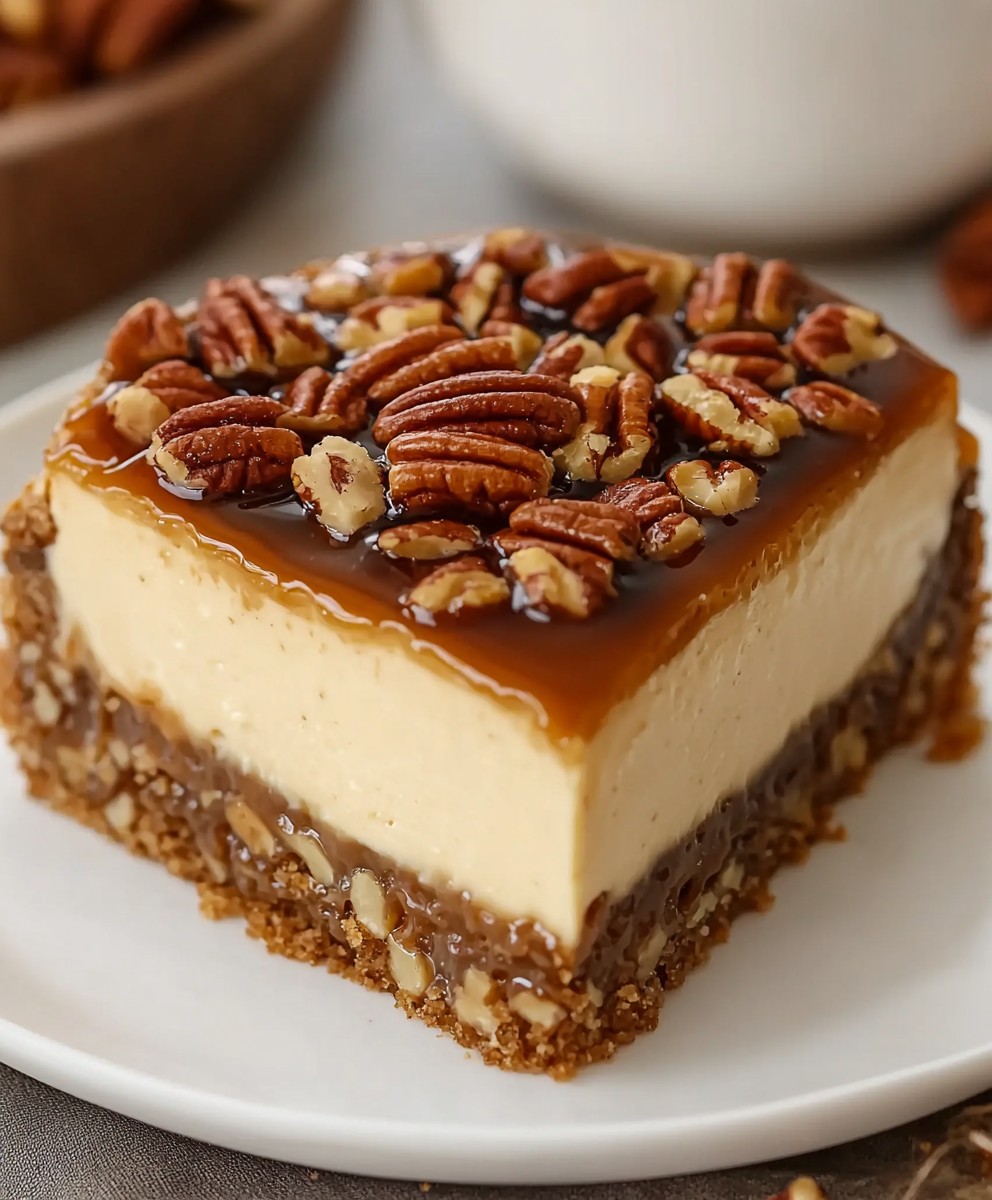 Vegan Caramel Pecan Cheesecake