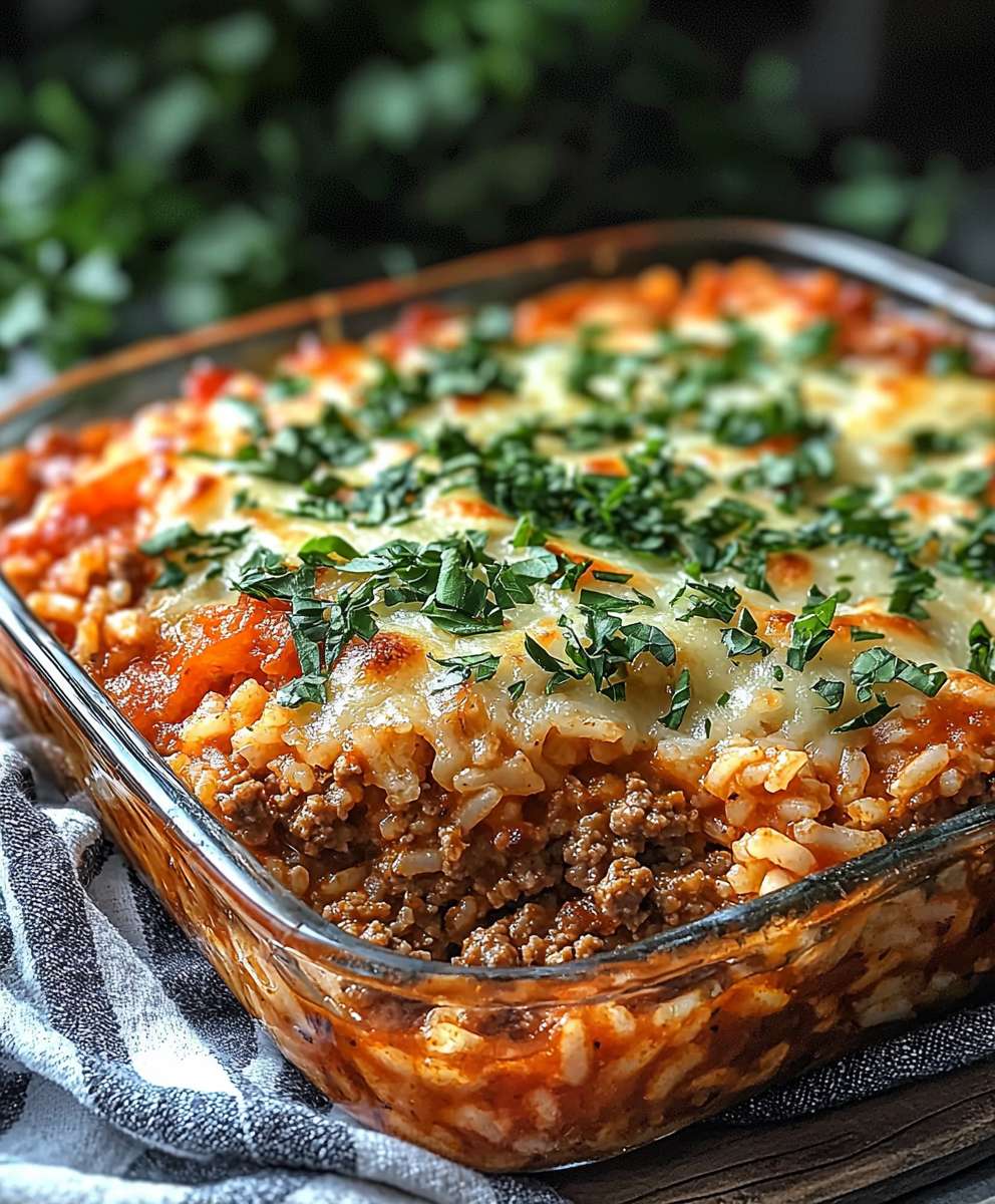 Beef rice casserole