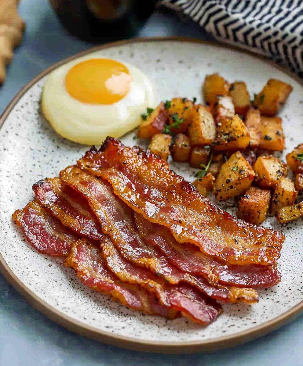 Oven baked crispy bacon