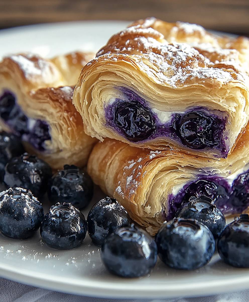 Blueberry cream cheese pastry
