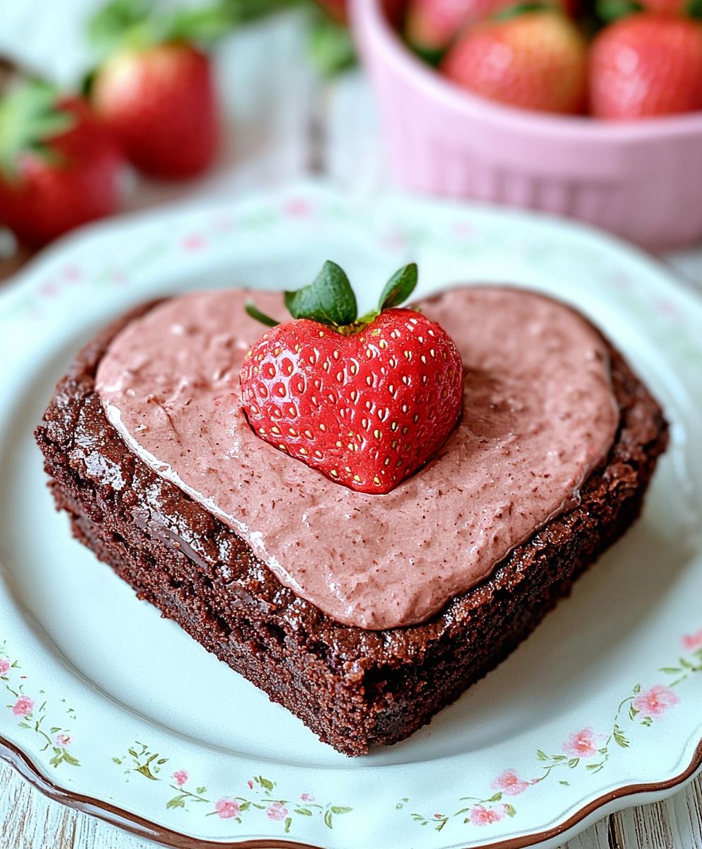 Strawberry Sweetheart Brownies