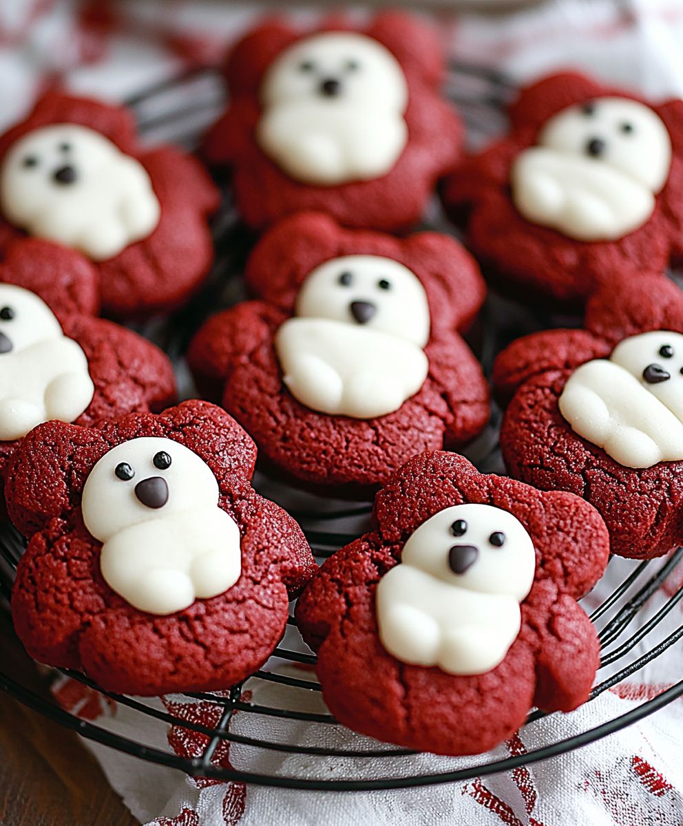 Red Velvet Bear Cookies