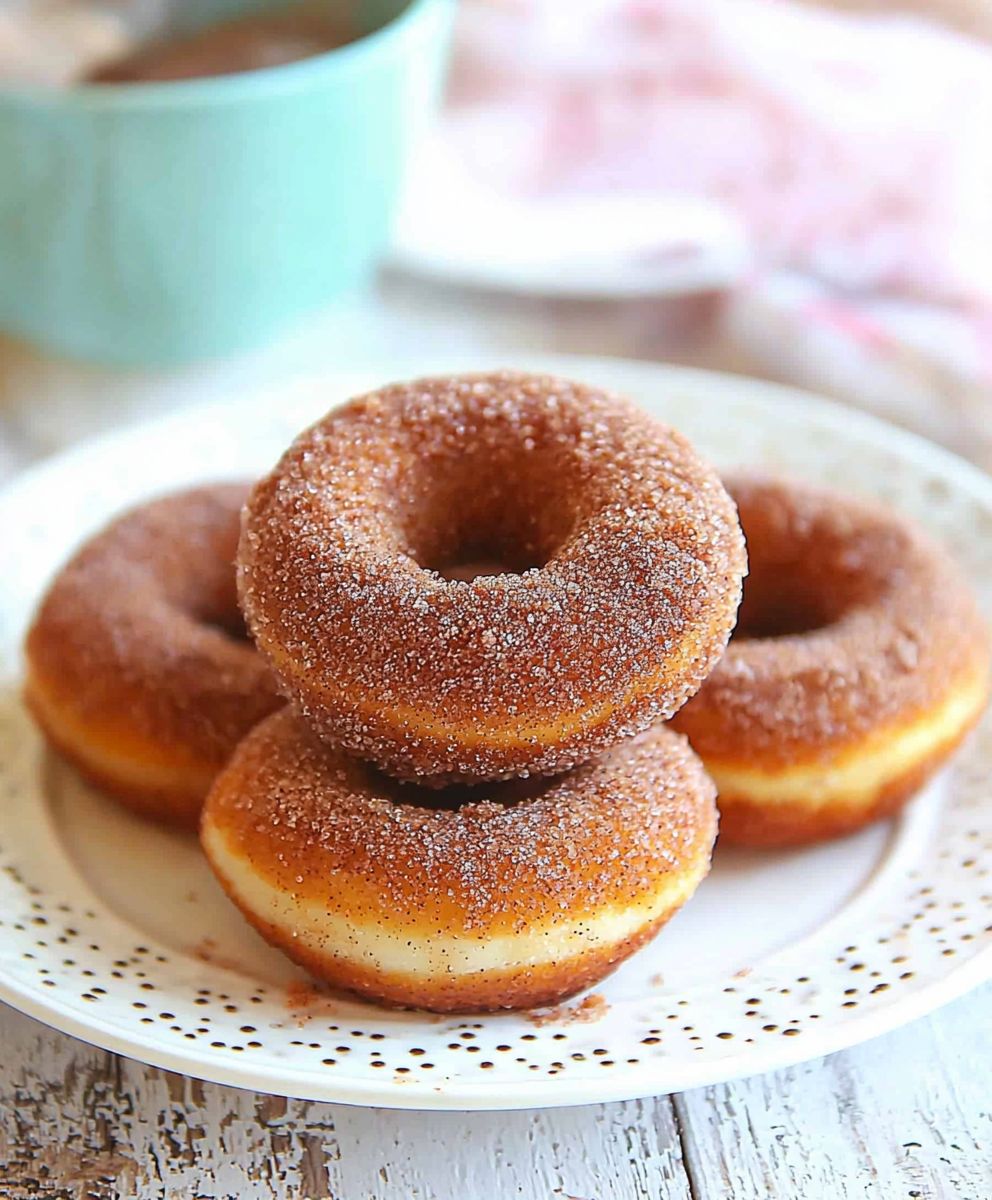 Vegan cinnamon donuts