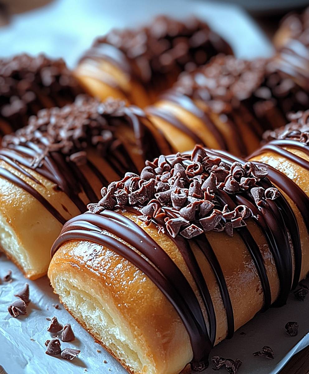 Fluffy chocolate rolls