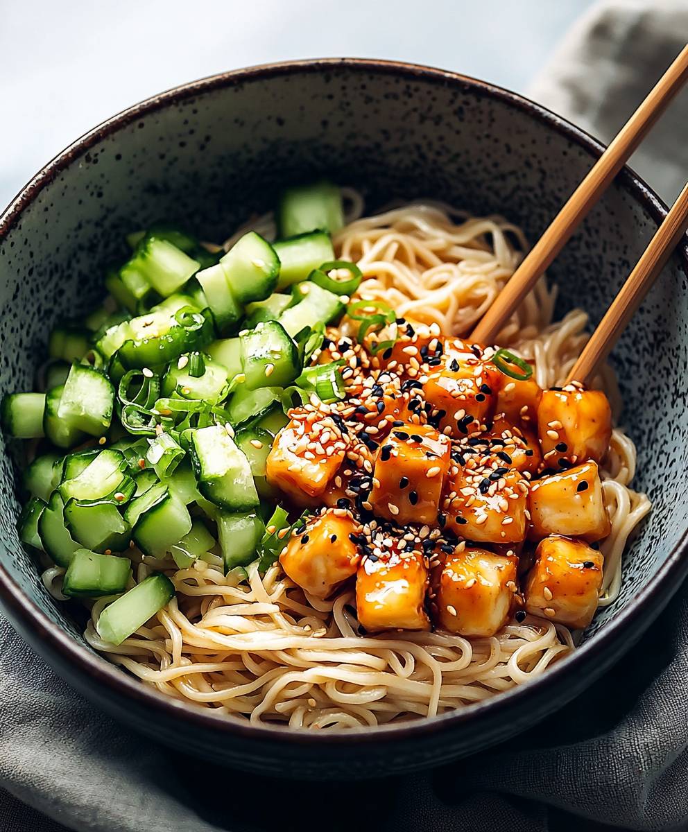 Sesame noodle bowls