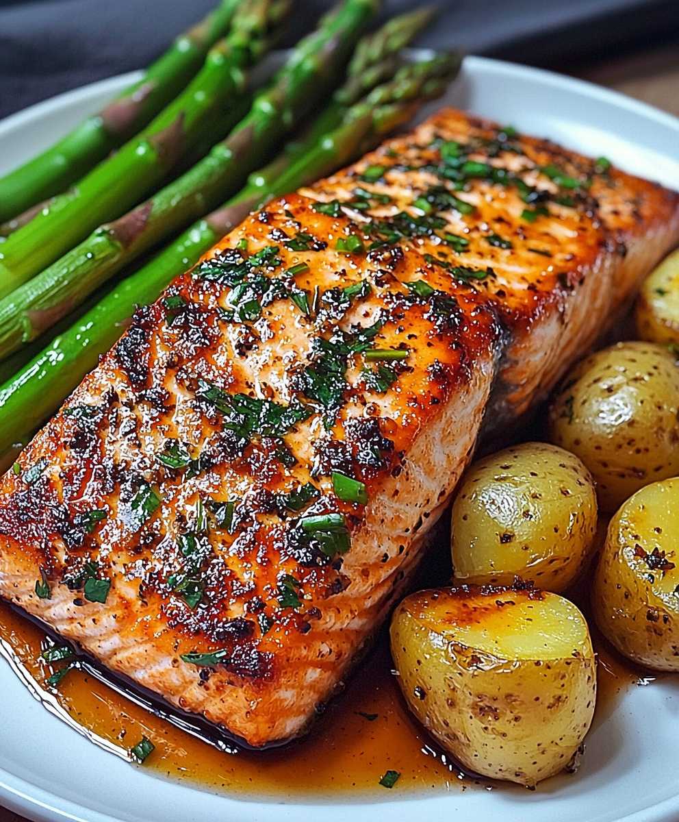 Garlic Herb Salmon Asparagus