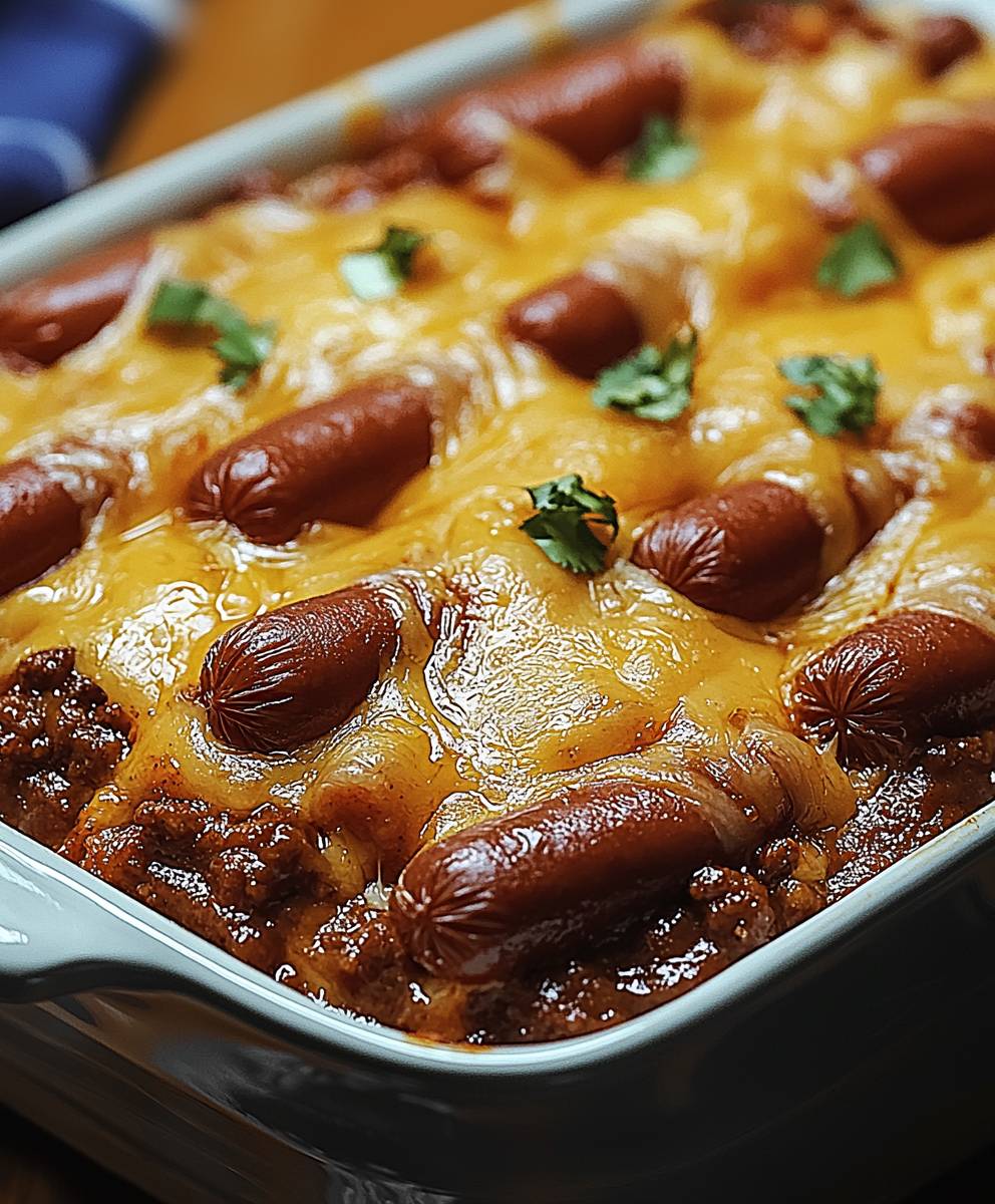 Chili Cheese Dog Casserole