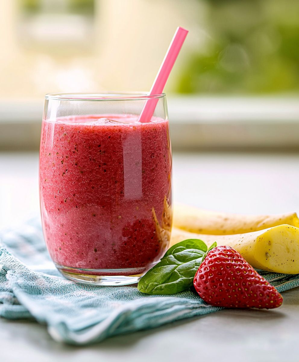 Spinach strawberry smoothie