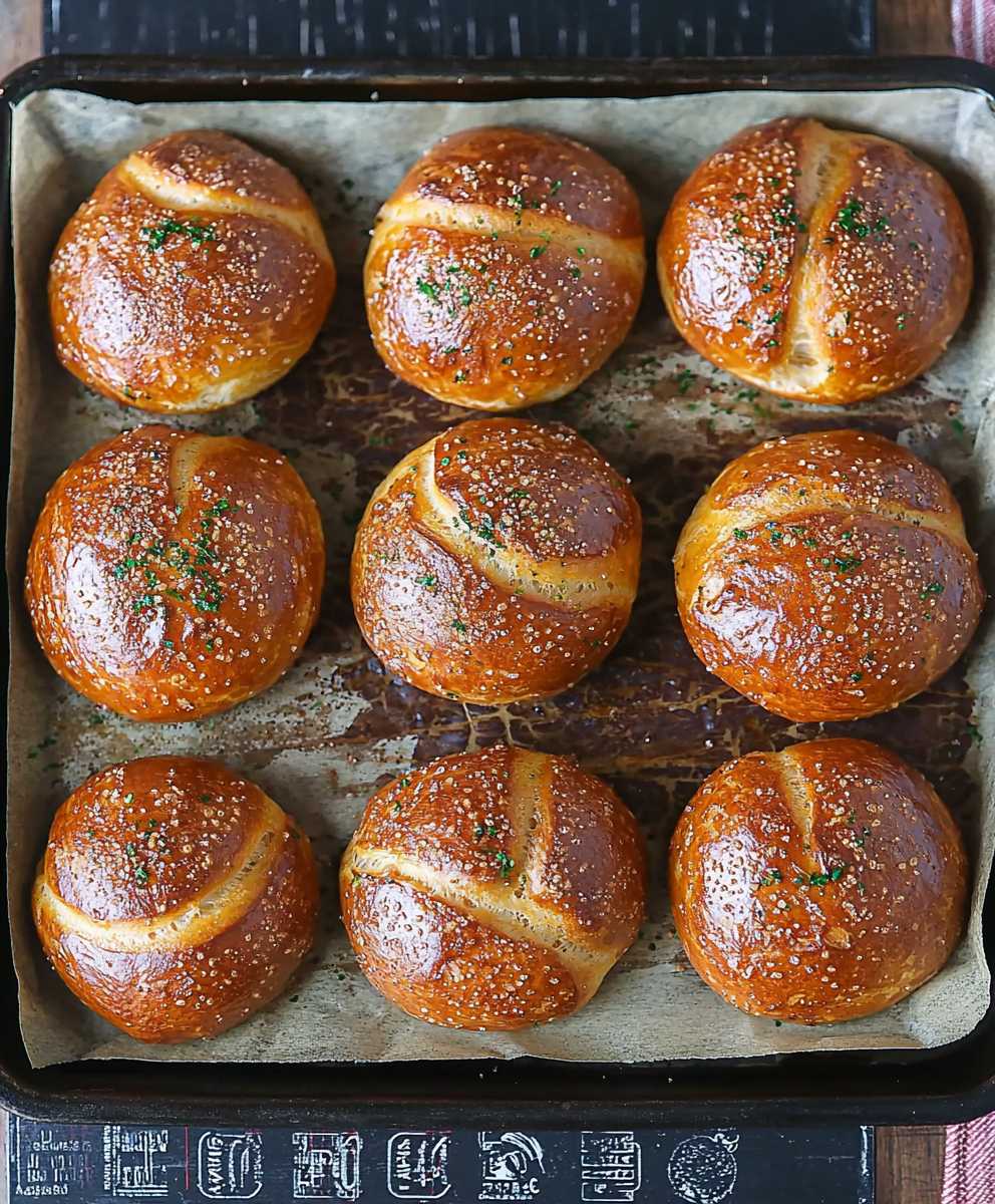 Vegan pretzel buns