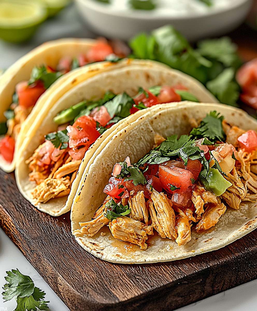 Queso Chicken Tacos
