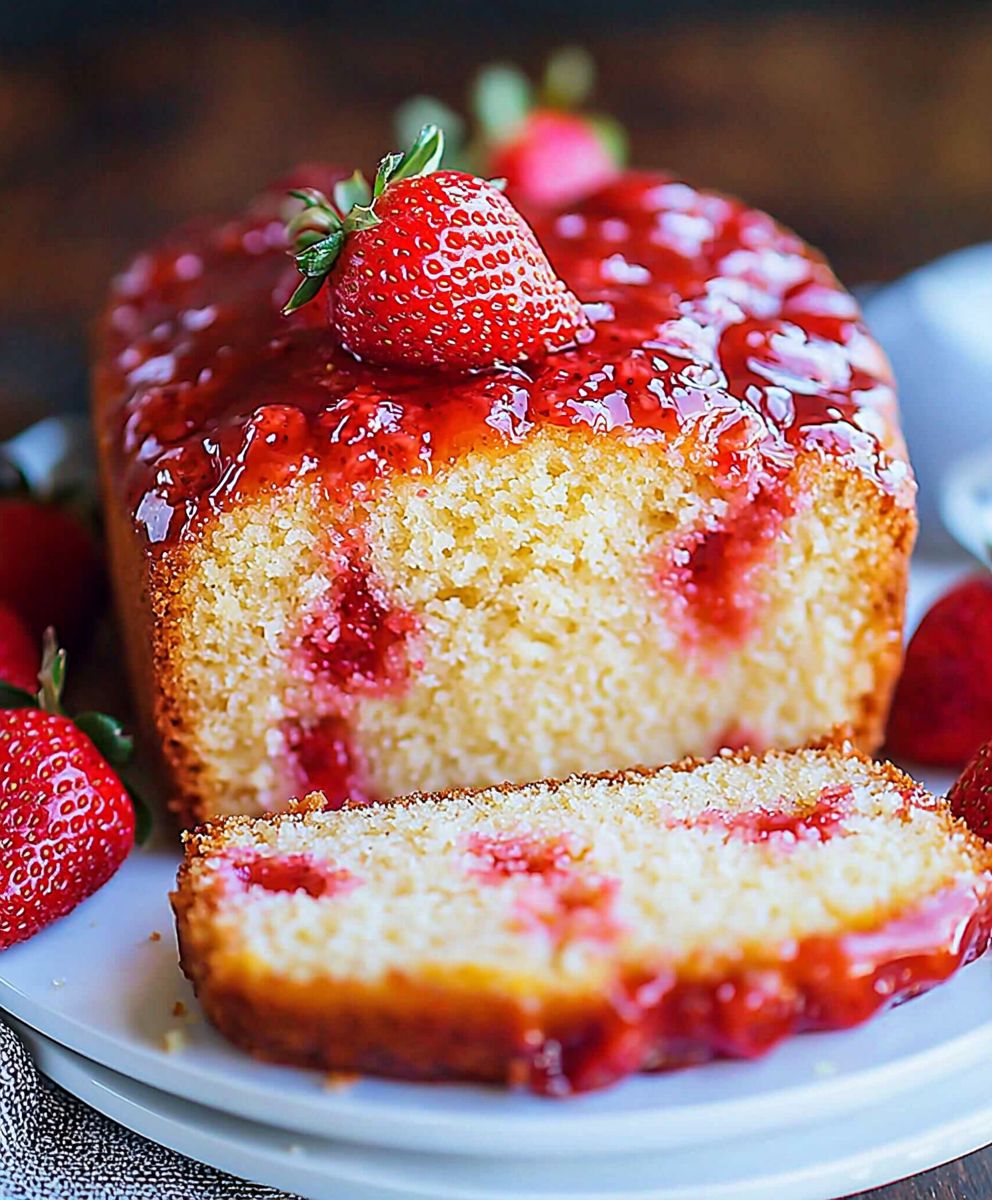 Strawberry pound cake