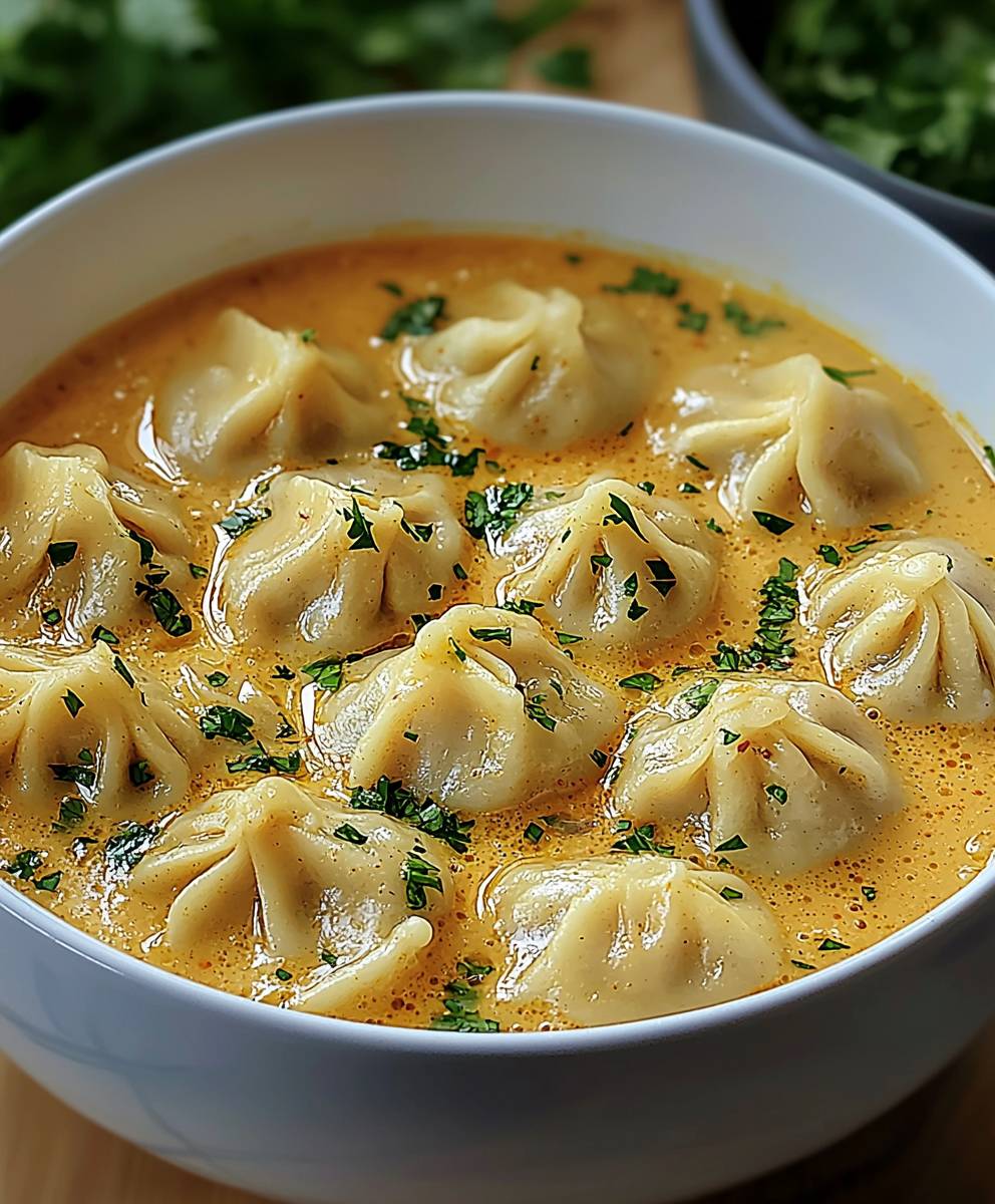 Curry dumpling soup