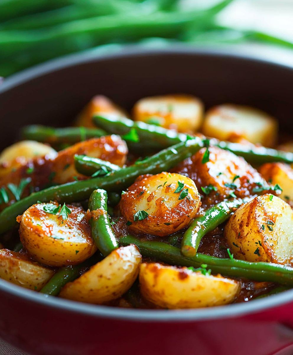 Smothered Green Beans Potatoes