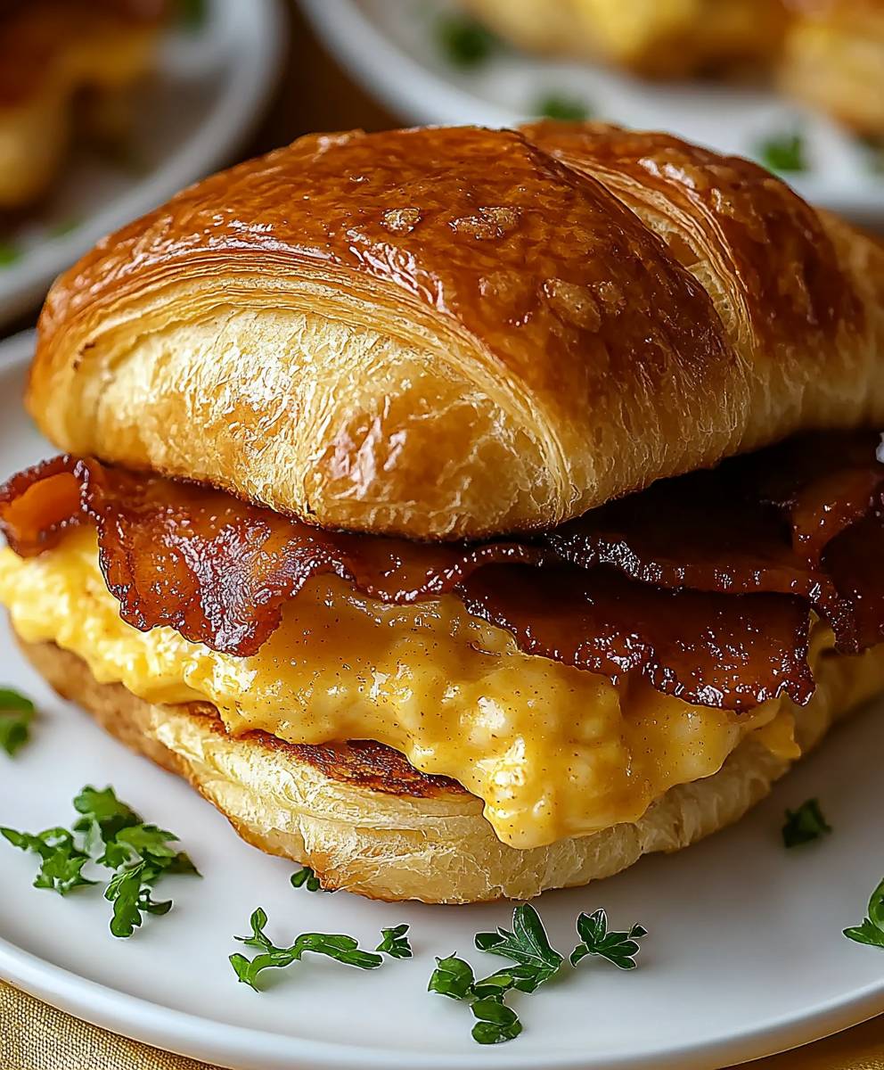 Maple Mustard Croissant Sandwiches