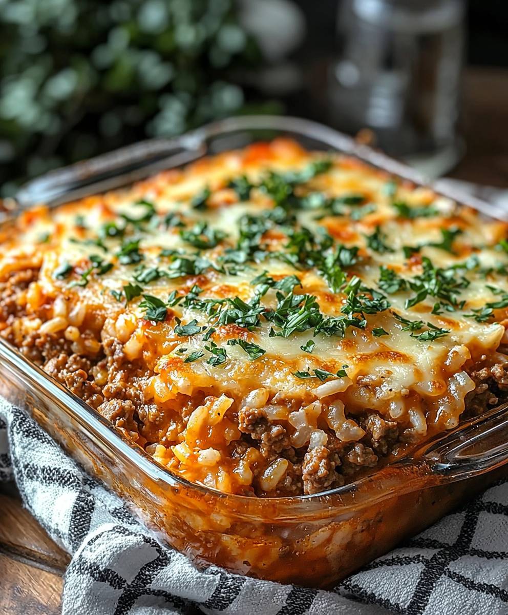 Beef rice casserole