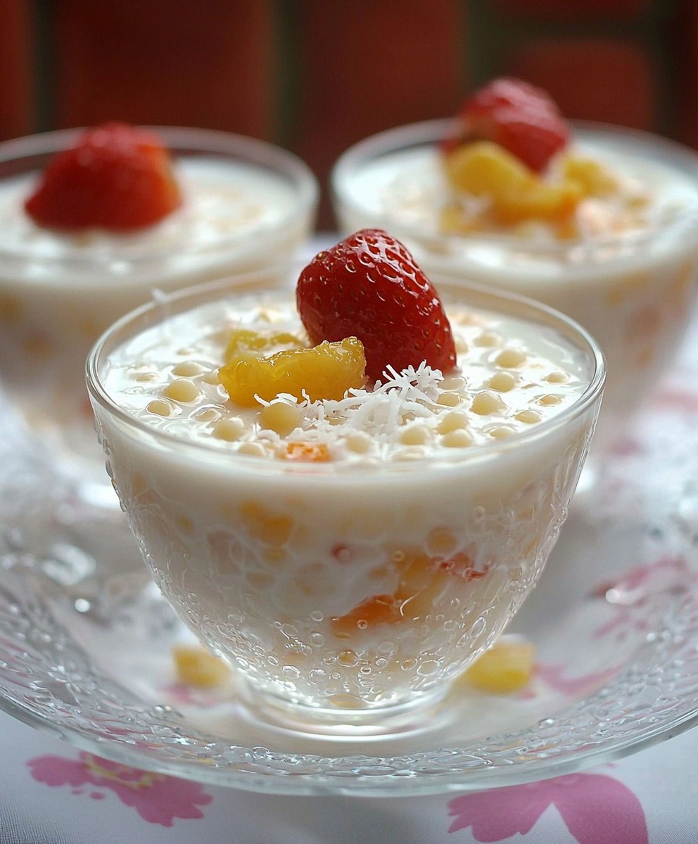 Pearl Sago Coconut Milk Dessert