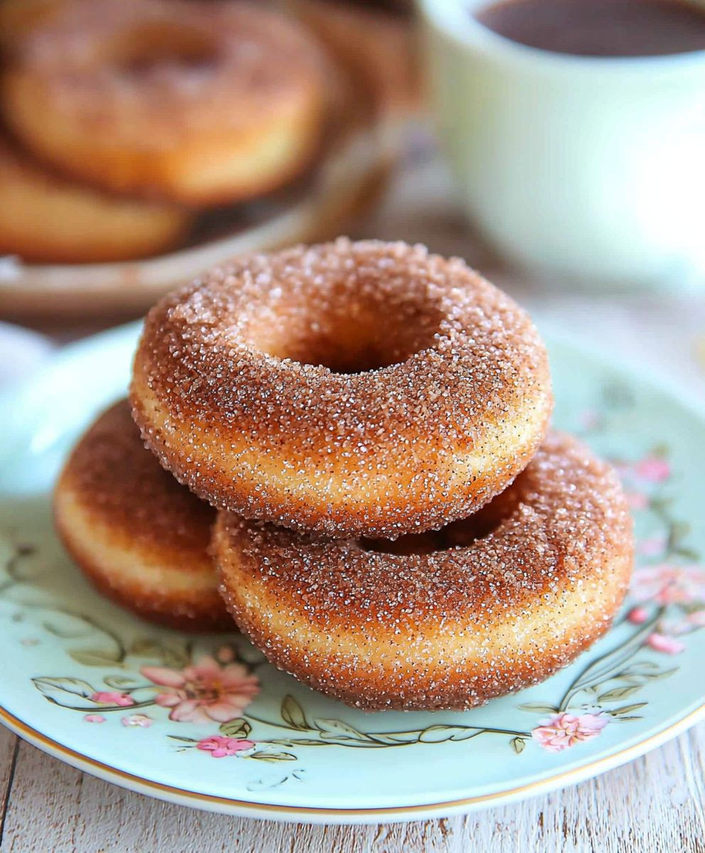 Vegan cinnamon donuts