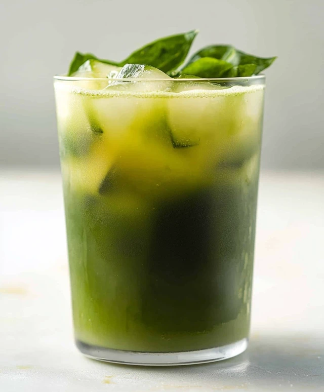 Layered Matcha Lemonade Drink